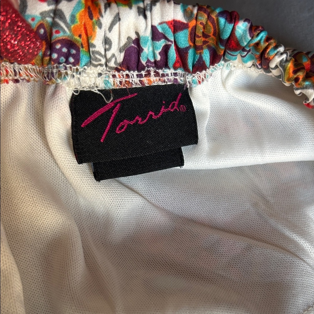 Torrid Floral Strapless Dress, Size2 - Picture 2 of 5